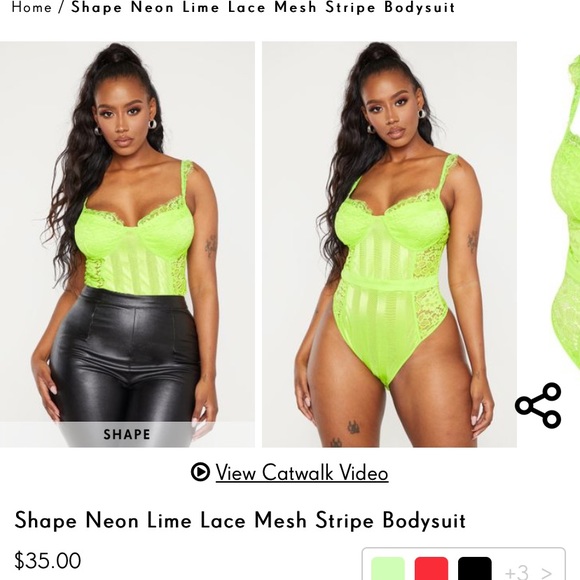 neon green lace bodysuit